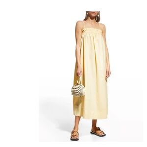 Tory Burch Ruffle Top Midi/Maxi Dress Yellow Size 6